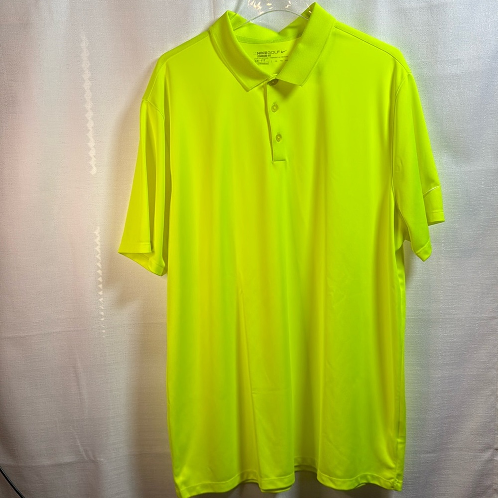 NIKE Neon Yellow Dry Fit Golf Tee (worn once)